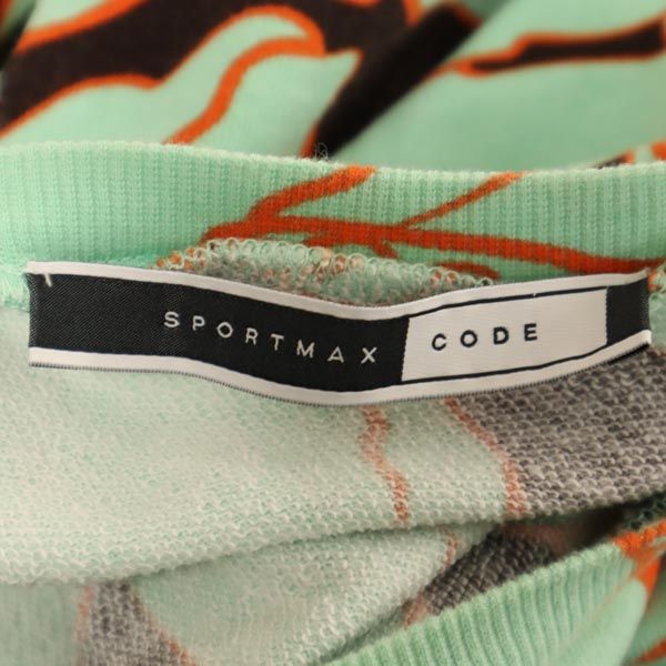 SPORTMAX CODE スポーツマックスコード 総柄 長袖 スウェット トレーナー XL グリーン系 レディース