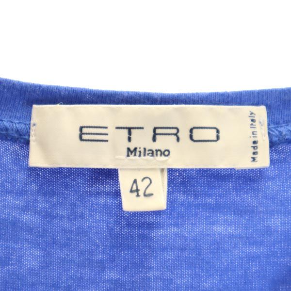 ETRO エトロ イタリア製 半袖 Tシャツ 42 ブルー レディース