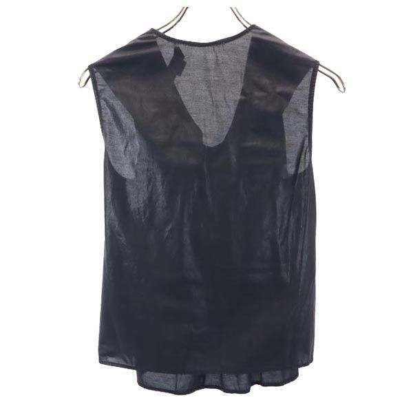 Stella McCartney ステラマッカートニー ノースリーブ フロントリボン カットソー 38 ブラック系 レディース