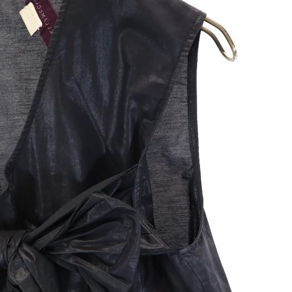 Stella McCartney ステラマッカートニー ノースリーブ フロントリボン カットソー 38 ブラック系 レディース