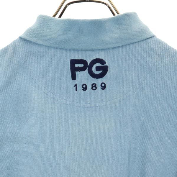 PEARLY GATES パーリーゲイツ ゴルフ 半袖 ポロシャツ 4 ブルー系 鹿の子 メンズ