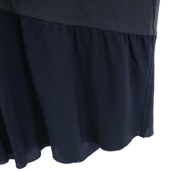 MIUMIU ミュウミュウ イタリア製 半袖 フリル チュニック S ネイビー系 カットソー レディース