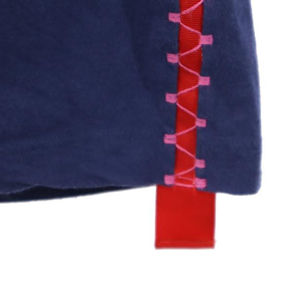 エトロ イタリア製 半袖 Tシャツ 44 紺系 ETRO サイドデザイン レディース