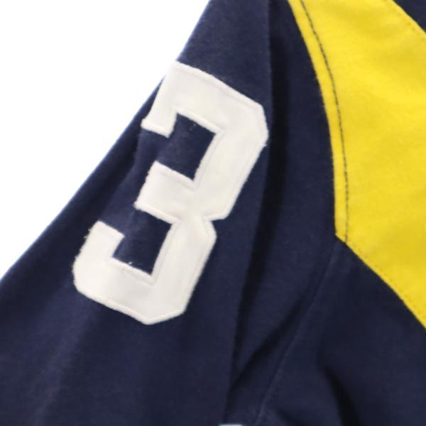 Polo by Ralph Lauren ポロバイラルフローレン ボーダー 長袖 ポロシャツ 5 ネイビー×イエロー ラガーシャツ キッズ