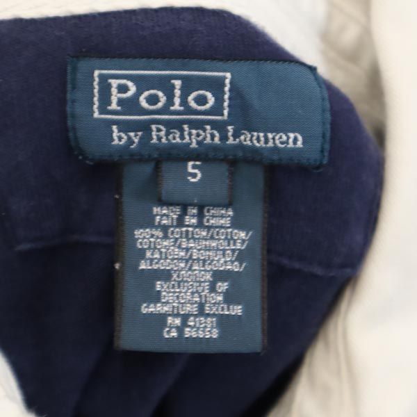 Polo by Ralph Lauren ポロバイラルフローレン ボーダー 長袖 ポロシャツ 5 ネイビー×イエロー ラガーシャツ キッズ