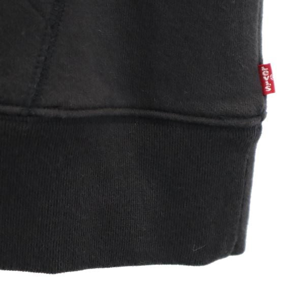 Levi's リーバイス プリント 長袖 スウェットパーカー S ブラック系 レディース