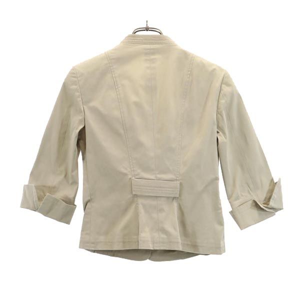 AEFFE アエッフェ イタリア製 7分袖 テーラードジャケット I 40 ベージュ レディース