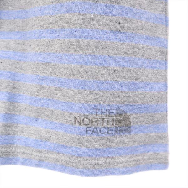 THE NORTH FACE ノースフェイス NTW81212 アウトドア ボーダー 長袖 Tシャツ M グレー系 ロンT レディース