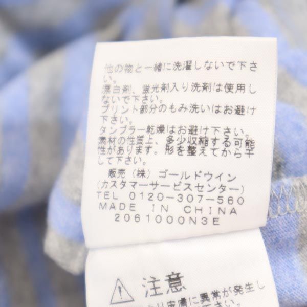 THE NORTH FACE ノースフェイス NTW81212 アウトドア ボーダー 長袖 Tシャツ M グレー系 ロンT レディース