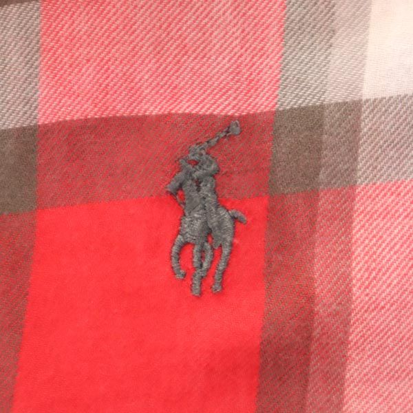 ポロラルフローレン チェック柄 長袖 シャツ 16 レッド系 POLO RALPH LAUREN キッズ