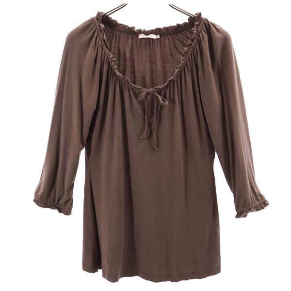 MAX&CO マックスアンドコー 5分袖 カットソー M ブラウン系 レディース