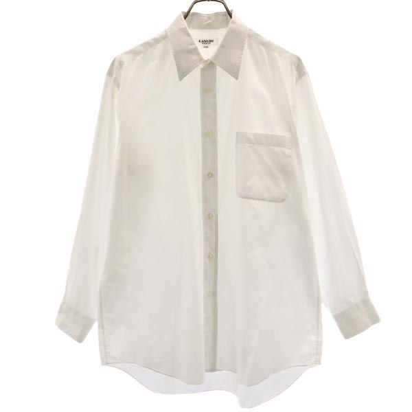 LANVIN ランバン 日本製 長袖 シャツ 41 ホワイト メンズ