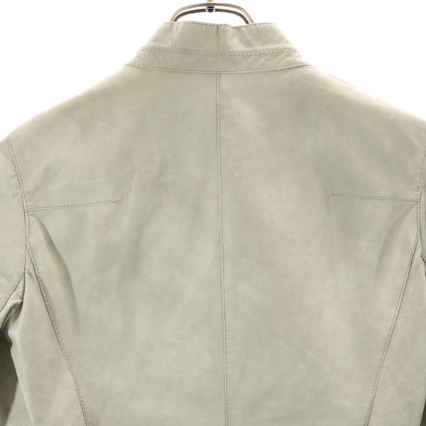 NEIL BARRETT ニールバレット イタリア製 カンガルー革 レザージャケット S グレー系 本革 本皮 レディース