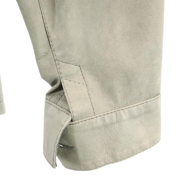 NEIL BARRETT ニールバレット イタリア製 カンガルー革 レザージャケット S グレー系 本革 本皮 レディース