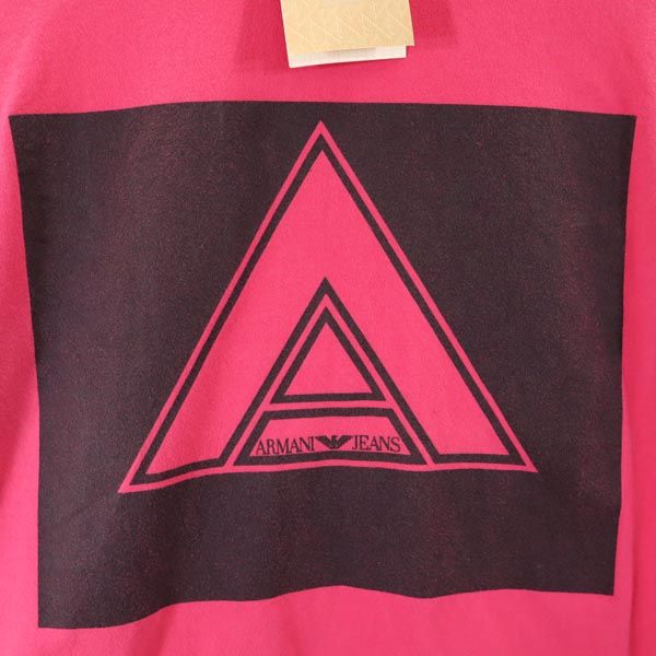 ARMANI JEANS アルマーニジーンズ 未使用 イタリア製 長袖 Tシャツ 44 ピンク ロンT メンズ