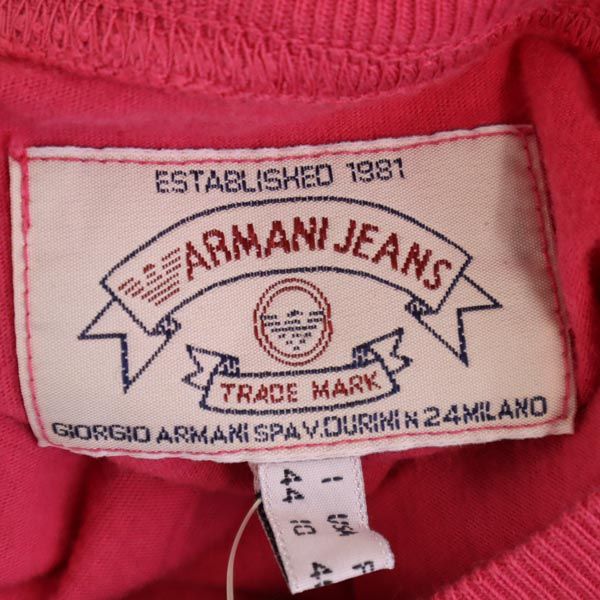 ARMANI JEANS アルマーニジーンズ 未使用 イタリア製 長袖 Tシャツ 44 ピンク ロンT メンズ