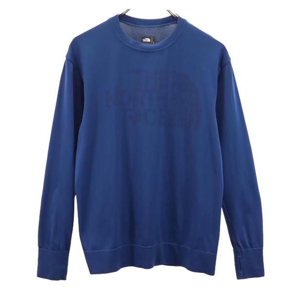 THE NORTH FACE ノースフェイス アウトドア NT61605 プリント 長袖 トレーナー L ネイビー系 メンズ