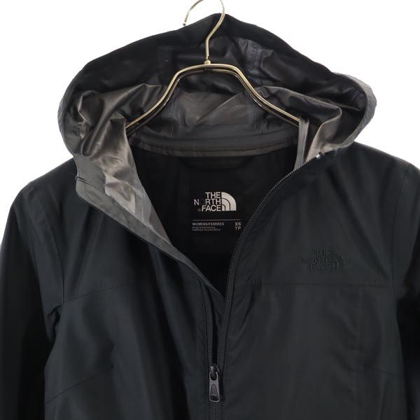 THE NORTH FACE ノースフェイス NF00CG1A アウトドア フード付き レインジャケット XS ブラック レディース