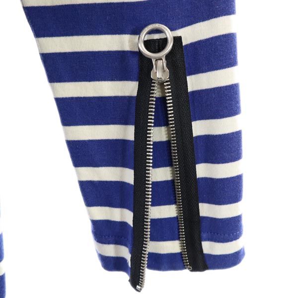 MARC BY MARC JACOBS マークバイマークジェイコブス ボーダー 長袖 ワンピース XS ブルー系 バックジップ レディース