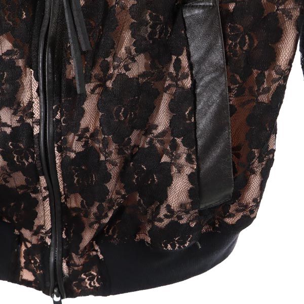 DIESEL ディーゼル ジップ ノーカラージャケット S ブラック系 ラインストーン メンズ