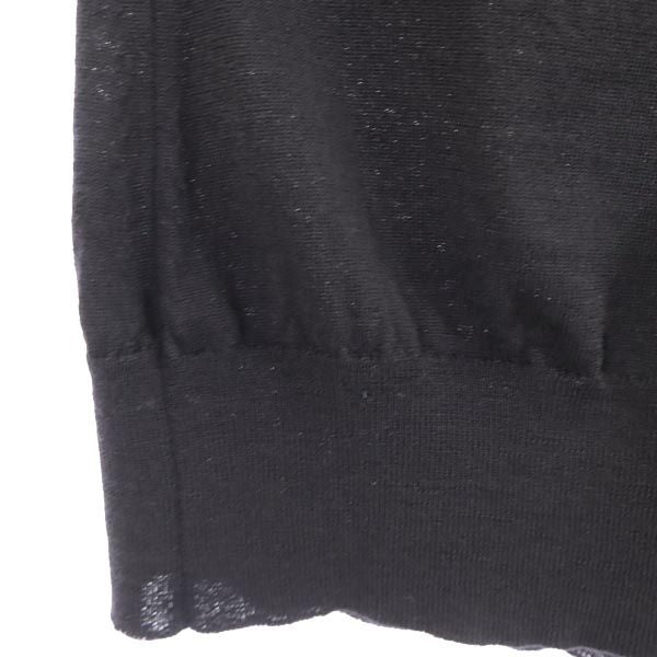 MARGARET HOWELL マーガレットハウエル 英国製 ウール 長袖 ニット カーディガン ブラック系 レディース