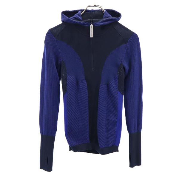 adidas by Stella McCartney アディダスバイステラマッカートニー 長袖 ハーフジップ セーター OT ブルー系×ネイビー ニット レディース