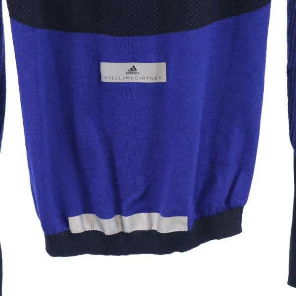 adidas by Stella McCartney アディダスバイステラマッカートニー 長袖 ハーフジップ セーター OT ブルー系×ネイビー ニット レディース