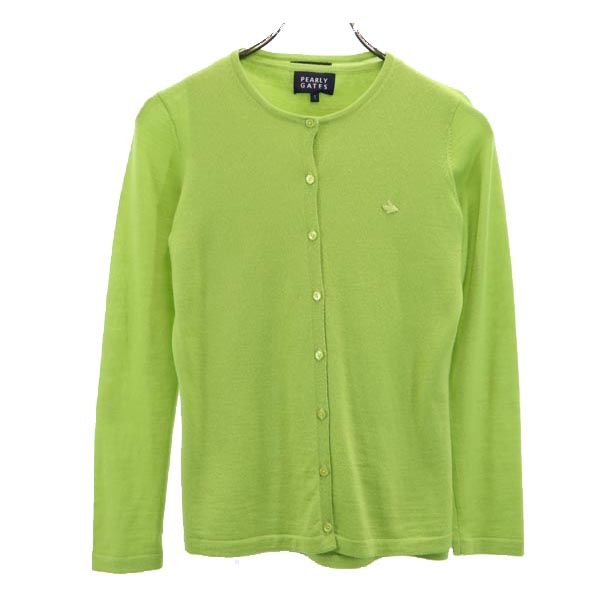 PEARLY GATES パーリーゲイツ ゴルフ 長袖 2点セット アンサンブル カーディガン 1 グリーン レディース