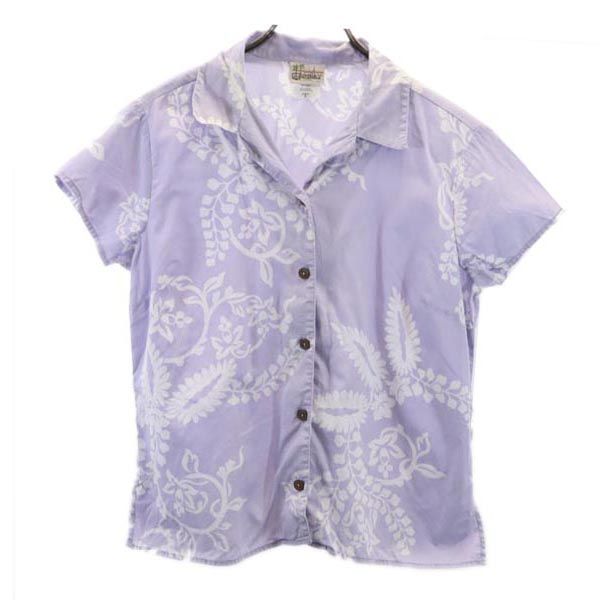 pataloha パタロハ 総柄 半袖 アロハシャツ 6 パープル系 Patagonia レディース