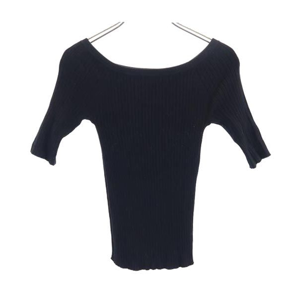 FRAY I.D フレイアイディー 半袖 リブニット セーター F ブラック レディース