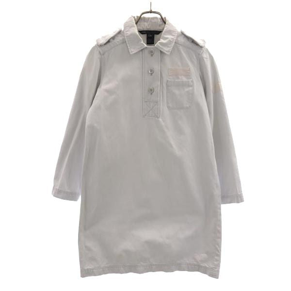 MARC BY MARC JACOBS マークバイマークジェイコブス 長袖 デニム ワンピース XS ライトグレー レディース