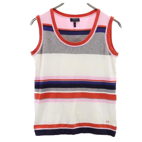 ESCADA エスカーダ ニットベスト S ホワイト系 レディース