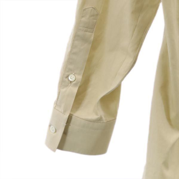 バーバリー 日本製 長袖 バンドカラーシャツ ベージュ系 BURBERRY メンズ