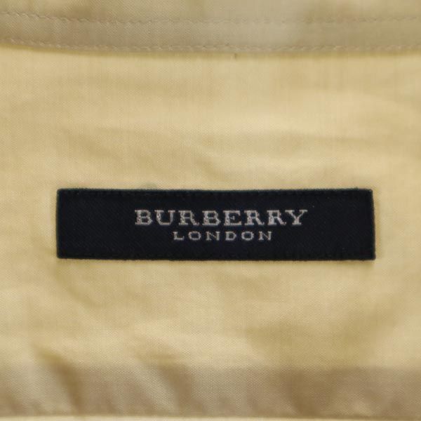バーバリー 日本製 長袖 バンドカラーシャツ ベージュ系 BURBERRY メンズ