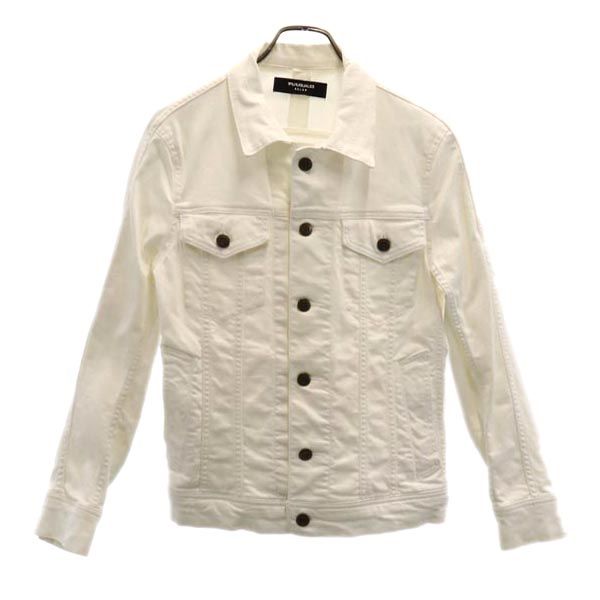1piu1uguale3 RELAX ウノピゥウノウグァーレトレ リラックス ホワイトデニム トラッカー ジャケット S ホワイト メンズ