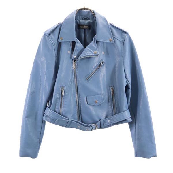 LIKA RULLA リカルラ ライダースジャケット XL ブルー系 レディース