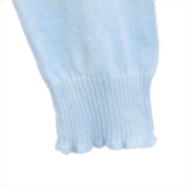 BURBERRY BLUE LABEL バーバリーブルーレーベル 三陽商会 アンゴラブレンド 7分袖 セーター M ライトブルー ニット レディース