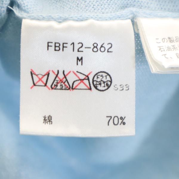 BURBERRY BLUE LABEL バーバリーブルーレーベル 三陽商会 アンゴラブレンド 7分袖 セーター M ライトブルー ニット レディース