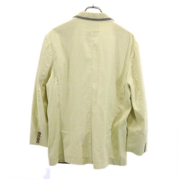 HYDROGEN ハイドロゲン チェック柄 テーラードジャケット L グリーン系 スカルボタン メンズ