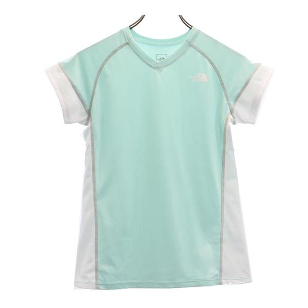 THE NORTH FACE ノースフェイス アウトドア NTW11885 半袖 Vネック Tシャツ S グリーン系 レディース