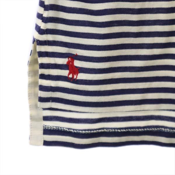 Polo by Ralph Lauren ポロバイラルフローレン ボーダー柄 半袖 ポロシャツ S ネイビー×白 メンズ