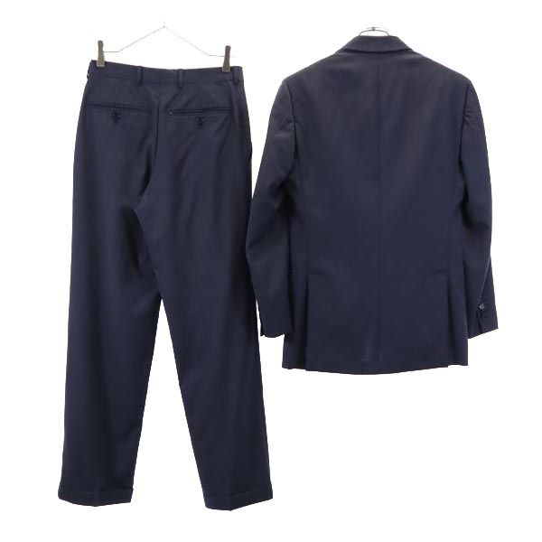 Cantarelli カンタレリ イタリア製 スーツ 上下 セットアップ 42 ネイビー系 テーラードジャケット メンズ