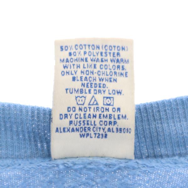 RUSSELL ATHLETIC ラッセルアスレチック 長袖 トレーナー L ブルー系 裏起毛 スウェット メンズ