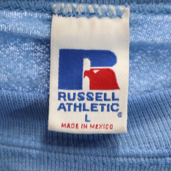 RUSSELL ATHLETIC ラッセルアスレチック 長袖 トレーナー L ブルー系 裏起毛 スウェット メンズ