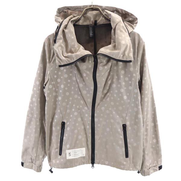 rovtski ロフトスキー ドット柄 ジャケット 2 ベージュ フード レディース