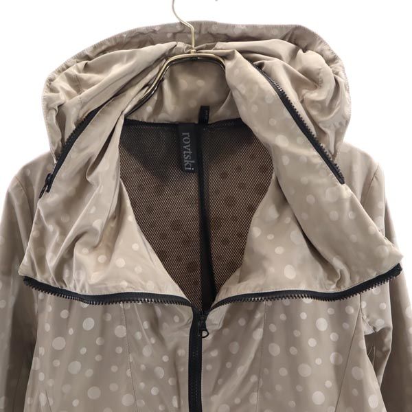rovtski ロフトスキー ドット柄 ジャケット 2 ベージュ フード レディース