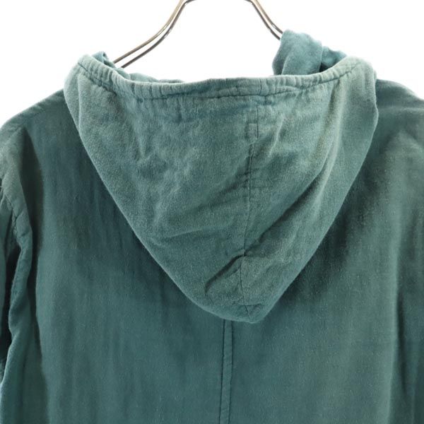 レー コットンガーゼ ジャケット M グリーン Leh フード レディース