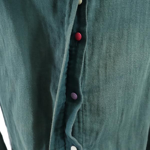 レー コットンガーゼ ジャケット M グリーン Leh フード レディース