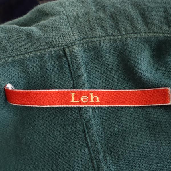 レー コットンガーゼ ジャケット M グリーン Leh フード レディース