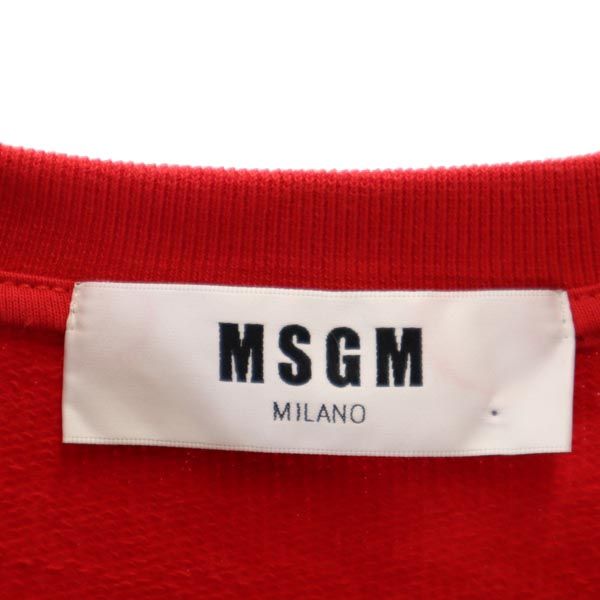 MSGM エムエスジーエム イタリア製 長袖 スウェット トレーナー XS レッド系 レディース